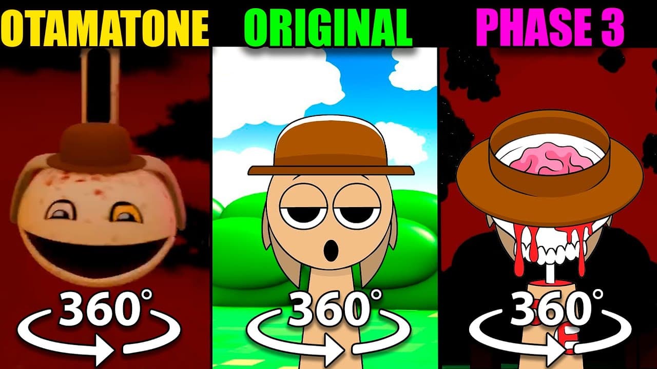 360° VR Incredibox Sprunki Otamatone vs Original vs Phase 3